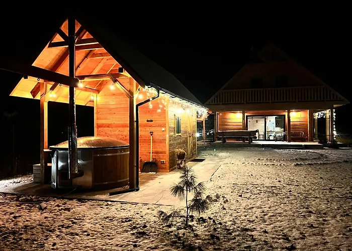 Dom Z Bala Sauna Jacuzzi Saunowisko Casa de Férias Biale Bloto (Olesnica)