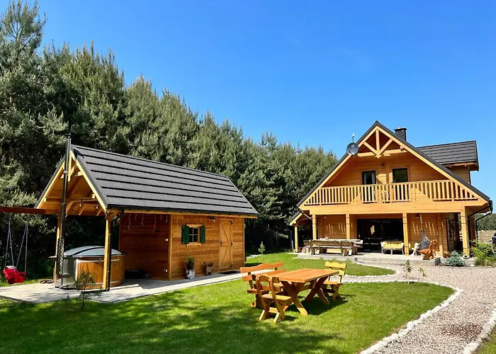 Dom Z Bala Sauna Jacuzzi Saunowisko Casa de Férias Biale Bloto (Olesnica)